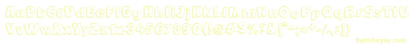 NewComicBdShadow Font – Yellow Fonts on White Background