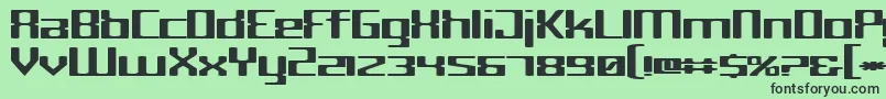 Cyborg Font – Black Fonts on Green Background