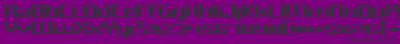 Cyborg-fontti – mustat fontit violetilla taustalla