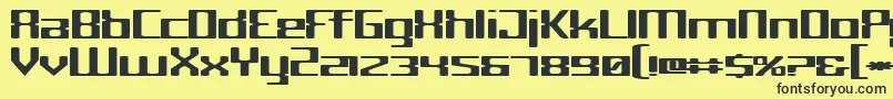 Cyborg Font – Black Fonts on Yellow Background