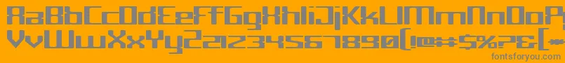 Cyborg Font – Gray Fonts on Orange Background