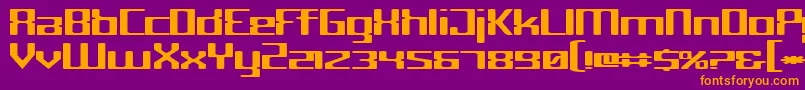 Cyborg Font – Orange Fonts on Purple Background