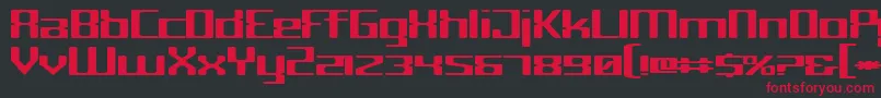 Cyborg Font – Red Fonts on Black Background