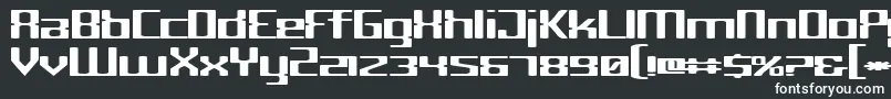 フォントCyborg – 黒い背景に白い文字