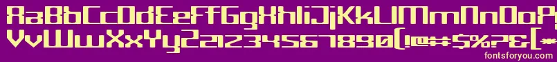 Weitere Informationen zur Cyborg-Schriftart Cyborg-Schriftart – Gelbe Schriften auf violettem Hintergrund