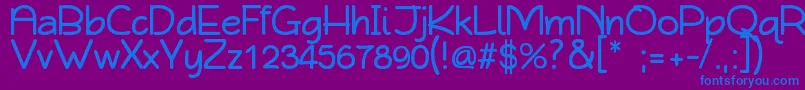 QarmicSansAbridged Font – Blue Fonts on Purple Background