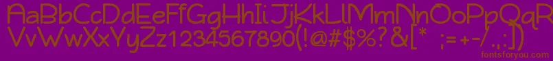 QarmicSansAbridged Font – Brown Fonts on Purple Background