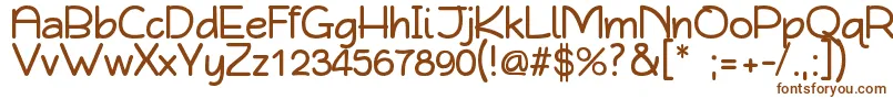Шрифт QarmicSansAbridged – коричневые шрифты на белом фоне
