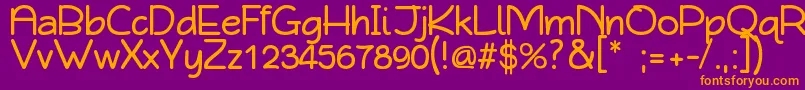 QarmicSansAbridged Font – Orange Fonts on Purple Background