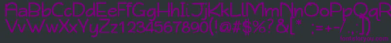 Шрифт QarmicSansAbridged – фиолетовые шрифты на чёрном фоне