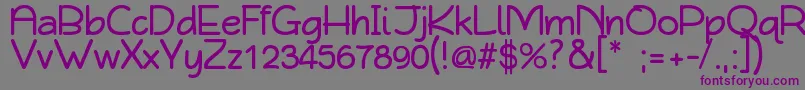 Шрифт QarmicSansAbridged – фиолетовые шрифты на сером фоне