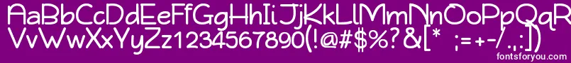 QarmicSansAbridged Font – White Fonts on Purple Background