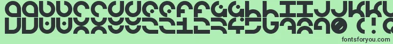 LdrManufactureフォントについての詳細 フォントLdrManufacture – 緑の背景に黒い文字