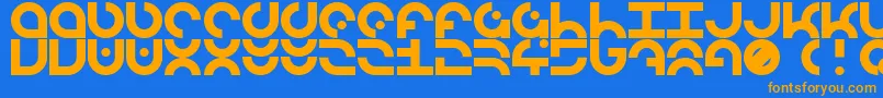 LdrManufacture Font – Orange Fonts on Blue Background