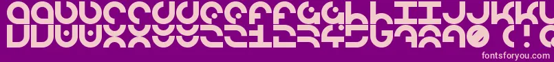 LdrManufacture Font – Pink Fonts on Purple Background