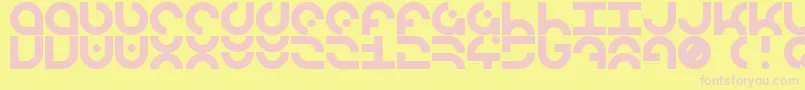 LdrManufacture Font – Pink Fonts on Yellow Background