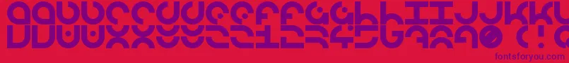 LdrManufacture Font – Purple Fonts on Red Background