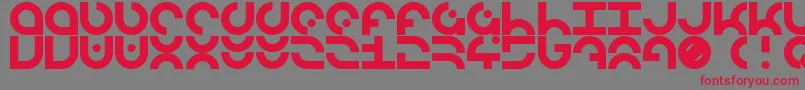 LdrManufacture Font – Red Fonts on Gray Background