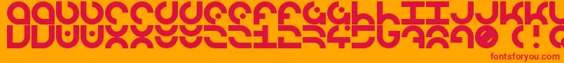 LdrManufacture Font – Red Fonts on Orange Background