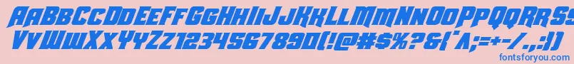 Uniongraysuperital Font – Blue Fonts on Pink Background