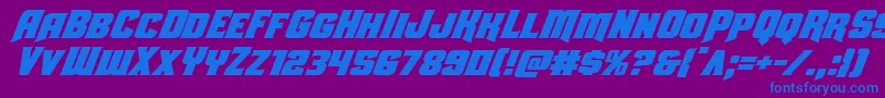 Uniongraysuperital Font – Blue Fonts on Purple Background