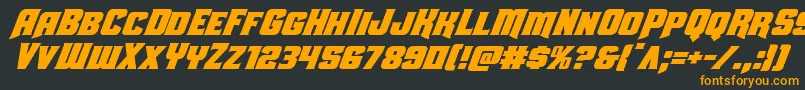 Uniongraysuperital Font – Orange Fonts on Black Background