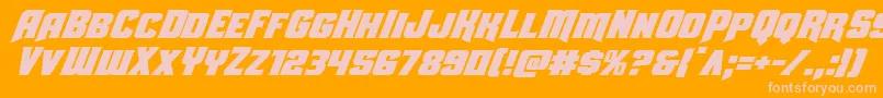 Uniongraysuperital Font – Pink Fonts on Orange Background