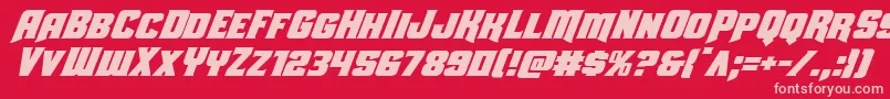 Uniongraysuperital Font – Pink Fonts on Red Background