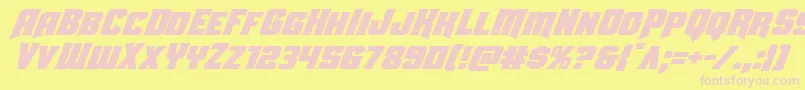 Uniongraysuperital Font – Pink Fonts on Yellow Background