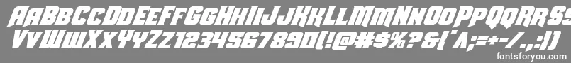 フォントUniongraysuperital – 灰色の背景に白い文字