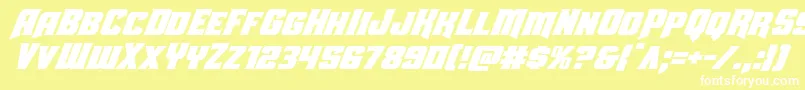 Uniongraysuperital Font – White Fonts on Yellow Background