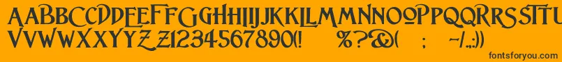 LightfootB Font – Black Fonts on Orange Background