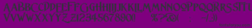 LightfootB Font – Black Fonts on Purple Background