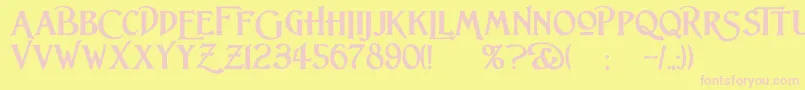 LightfootB Font – Pink Fonts on Yellow Background