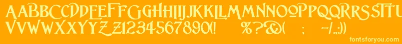 LightfootB Font – Yellow Fonts on Orange Background