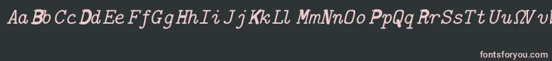 Шрифт CmTypewriterItalic – розовые шрифты на чёрном фоне