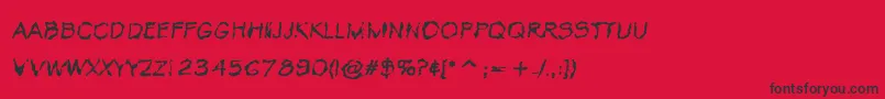 VtcKrinkleKutRegular Font – Black Fonts on Red Background