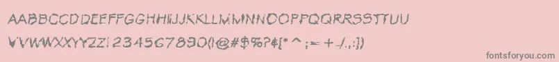 VtcKrinkleKutRegular Font – Gray Fonts on Pink Background