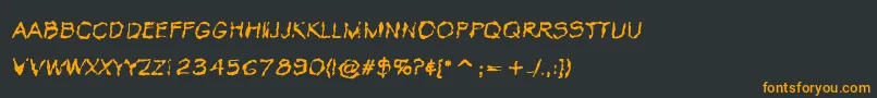 VtcKrinkleKutRegular Font – Orange Fonts on Black Background