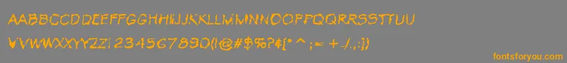 VtcKrinkleKutRegular Font – Orange Fonts on Gray Background