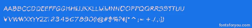 VtcKrinkleKutRegular Font – Pink Fonts on Blue Background