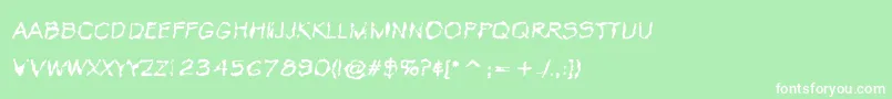 VtcKrinkleKutRegular Font – White Fonts on Green Background