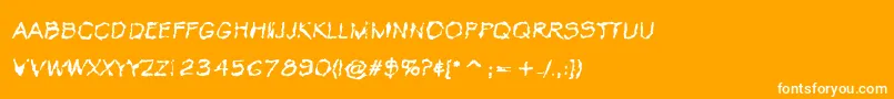 VtcKrinkleKutRegular Font – White Fonts on Orange Background