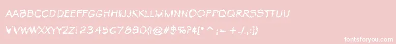フォントVtcKrinkleKutRegular – ピンクの背景に白い文字