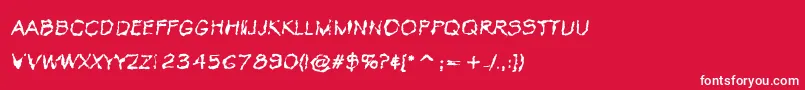 VtcKrinkleKutRegular Font – White Fonts on Red Background