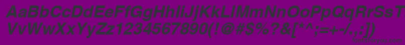 フォントAgLettericaBoldObliqueBold – 紫の背景に黒い文字