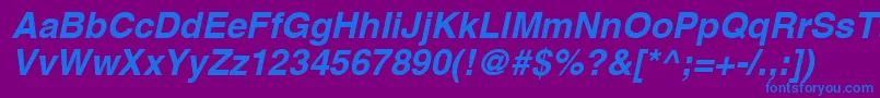 AgLettericaBoldObliqueBold Font – Blue Fonts on Purple Background