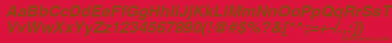 AgLettericaBoldObliqueBold Font – Brown Fonts on Red Background