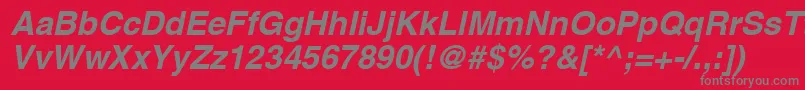 AgLettericaBoldObliqueBold Font – Gray Fonts on Red Background
