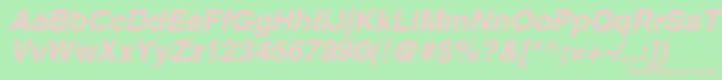 AgLettericaBoldObliqueBold Font – Pink Fonts on Green Background